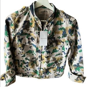 Zadig & Voltaire Katy Camo Jacket Size Small
